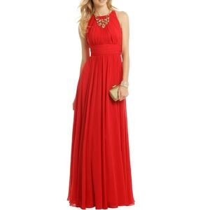 Badgley Mischka Ruby Red Gala Gown in Size 8
